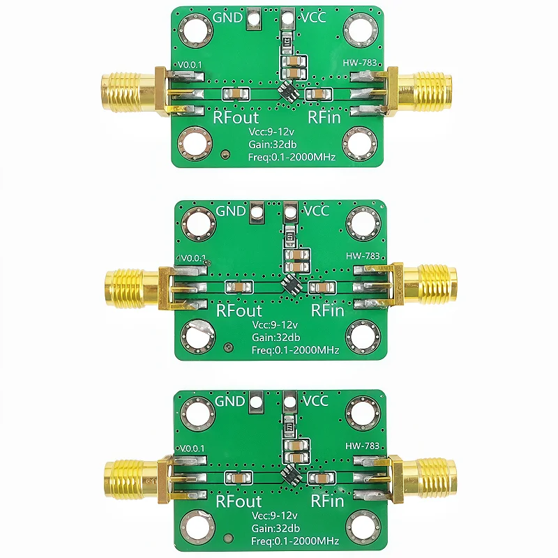 0.1-2000MHz RF Wideband Amplifier High Gain 30dB Low-noise Amplifier LNA Development Board RF Broadband Amplifier