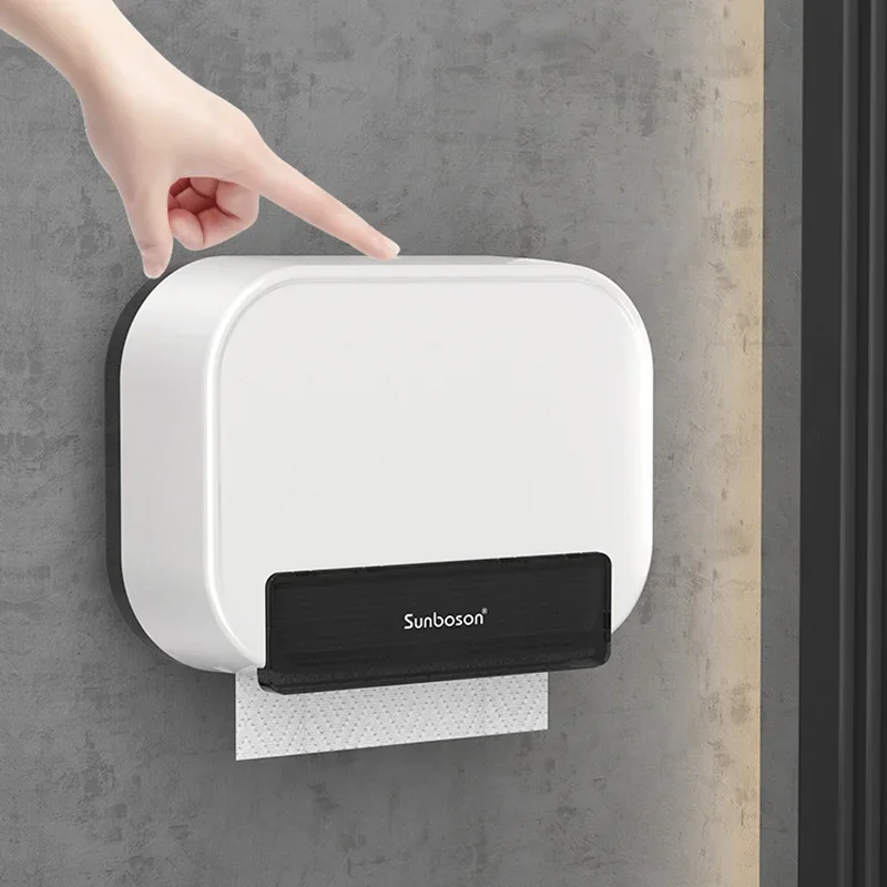 tissue holder Toilet hand wiping paper box wall mounted toilet paper box punching free household dry wiping paper towel holder