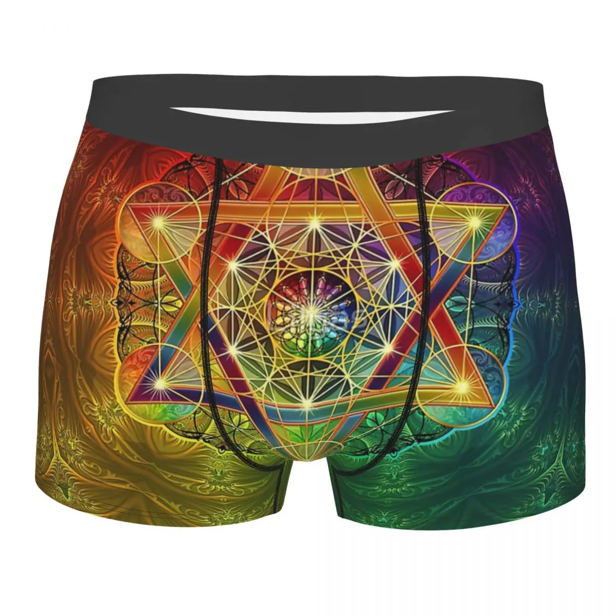 

Metatron's Cube With Merkabah And Flower Of Life Underpants Breathbale Panties Male Underwear Print Shorts Boxer Briefs