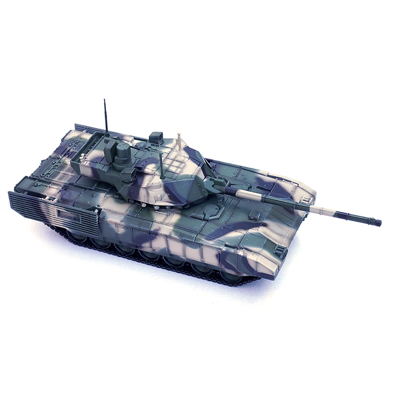 1/72 Scale Panzerkampf Russian T-14 Armata Main Battle Tank Jungle Tricolor Tracked Fighting Vehicle Model Collection Toy Gift