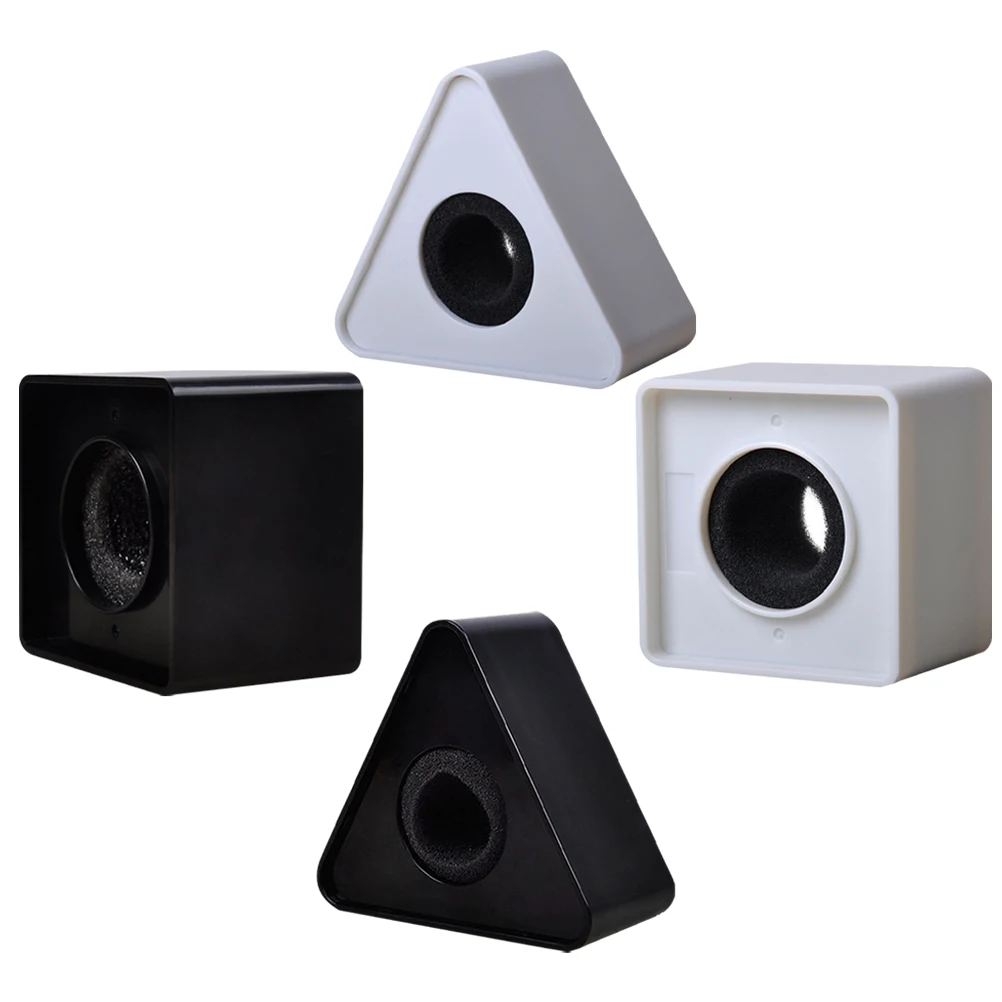 

4 Pcs Standard Microphone Flag Square Station Newscaster Prop Table Identification Covers Sponge Triangle Bracket