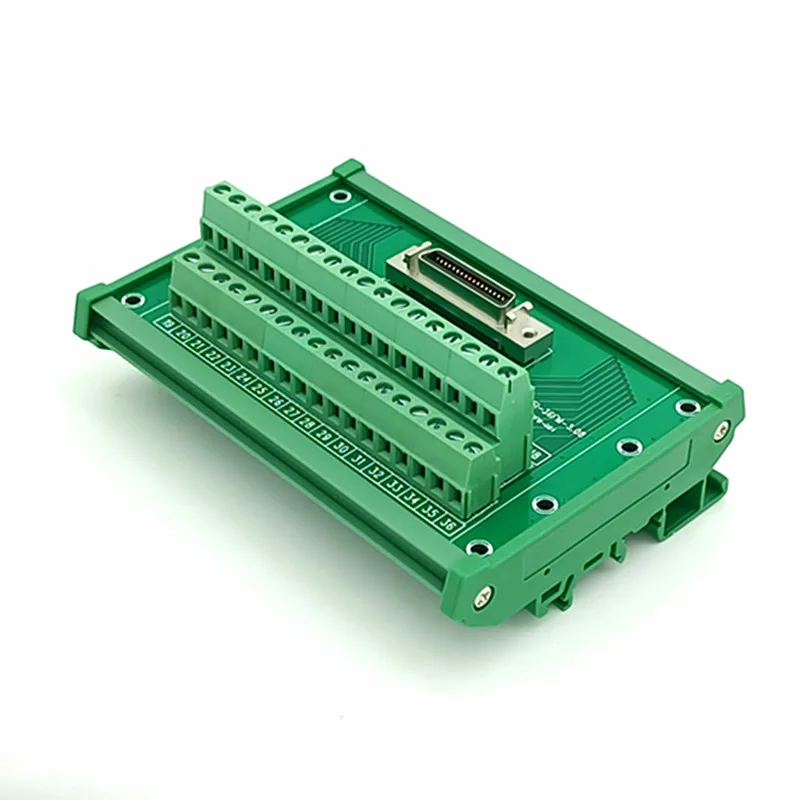 DIN Rail Mount Interface SCSI 36 Terminal Module 36Pin Mini D Ribbon/MDR Female Breakout Board.