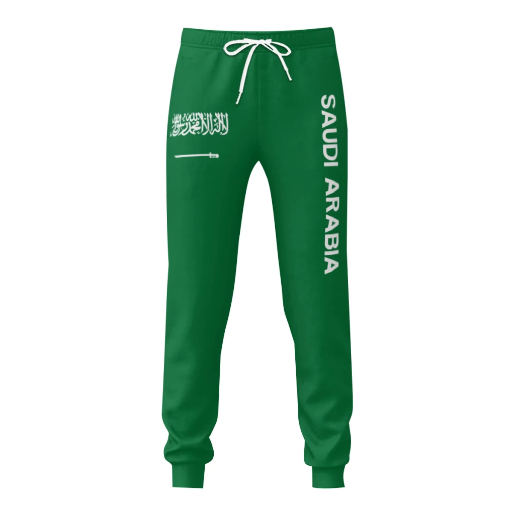 

Мужские спортивные штаны с флагом Саудовской Аравии Брюки с карманами Бегуны Футбол Футбол Многофункциональные спортивные штаны с шнурком