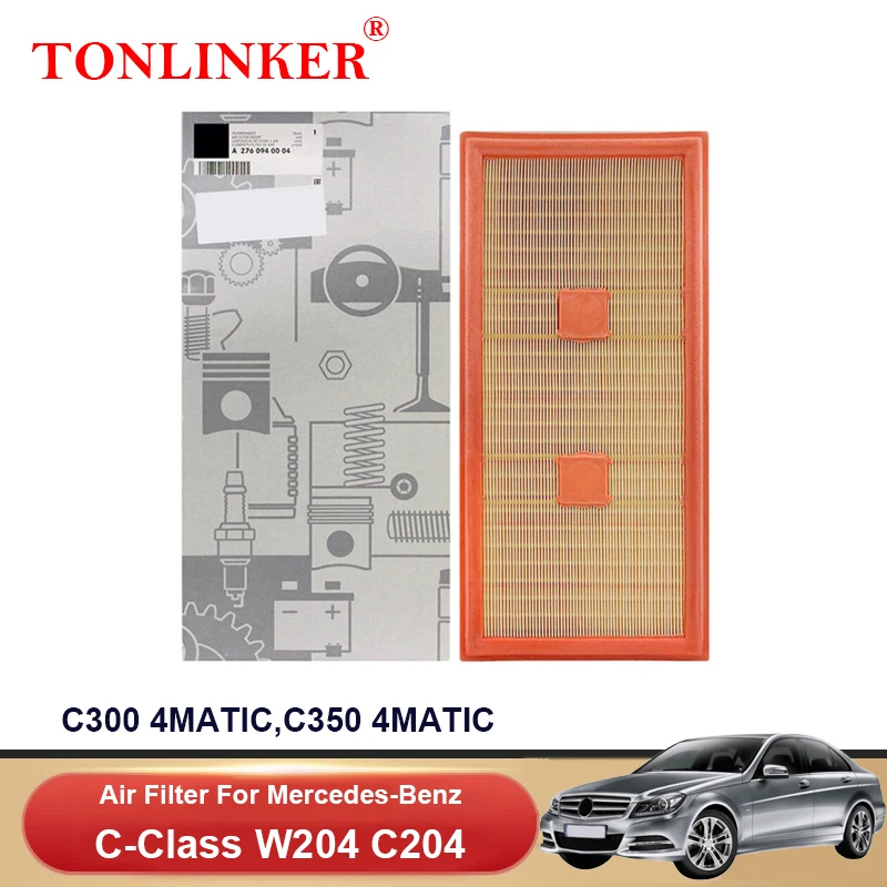 

Воздушный фильтр TONLINKER A2760940004 для двигателя Mercedes Benz C Class W204 C204 2012 2013 2014 2015 C300 C350 4matic, автомобильные аксессуары