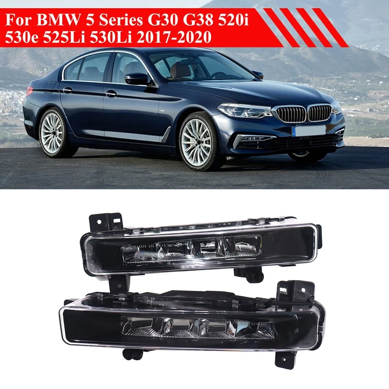 Car Front Fog Light Lamp LED Daytime Running Light For-BMW 5 Series G30 G31 G38 525Li 530Li 63179477171 63179477172