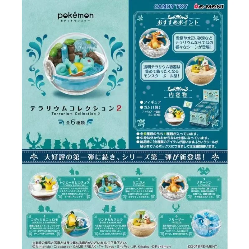 

Pokemon Transparent Crystal Ball Snow Scene Blind Box Toy Anime Figure Pikachu Squirtle Cubone Doll Toys Collect Ornaments
