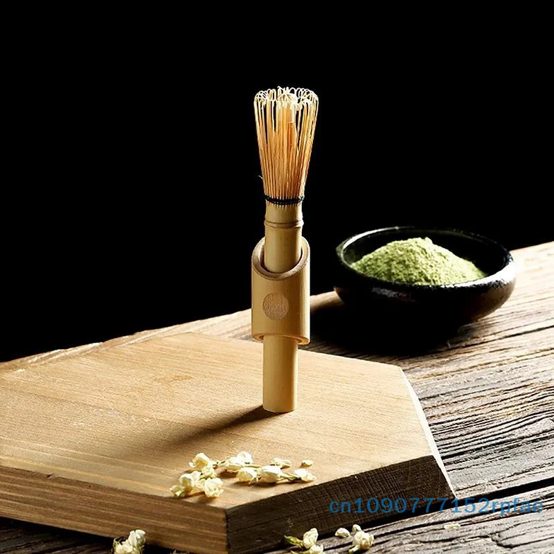 Handgefertigter Matcha-Schneebesen aus Bambus im japanischen Stil mit langem Griff, traditionelles Matcha-Pulverpinsel-Werkzeug für Zeremonien und Tee-Maki