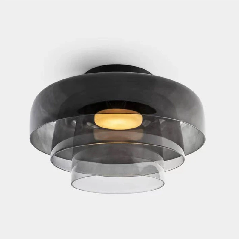 Stained Glass Dining Table Ceiling Lights LED Dining Room Lamp Minimalist Modern Living Room Study Bedroom Bedside Ceiling Lamps