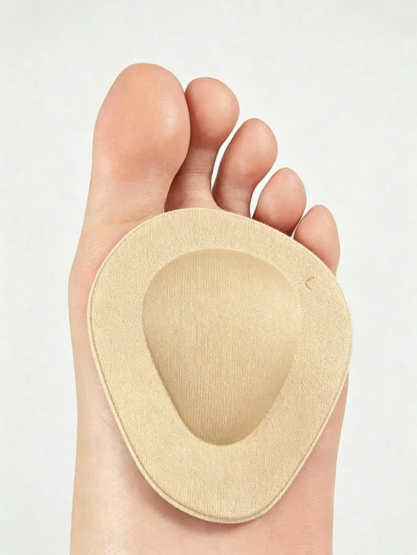 1 Pair of Non-Slip Self-Adhesive Water Drop-Shaped Foot Pads with High-Elastic Foam and Comfortable Forefoot Pads, Suitable for Sandals, High Heels, and Sports Shoes.