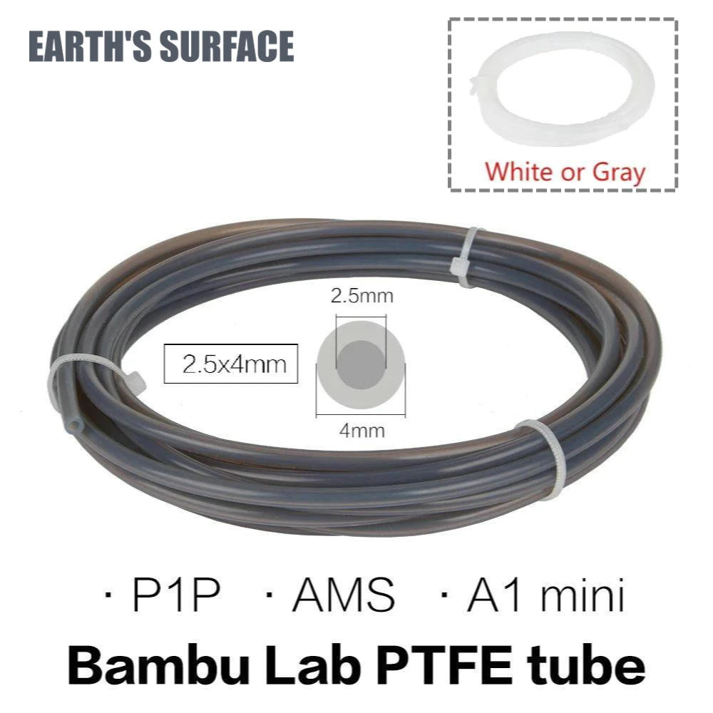 ES-3D Printer Parts PTFE Tube For Bambu Lab P1P/AMS/A1 Mini,PTFE Pipe Bowden Extruder 1.75mm ID2.5mm OD4mm Bambulab Filament