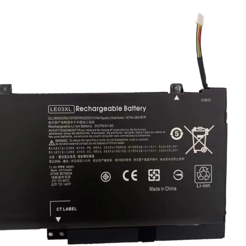 Nova bateria de substituição para laptop, 11.4v 4212mah le03xl para hp x360 TPN-W113 TPN-W114 HSTNN-YB5Q HSTNN-PB6M HSTNN-UB60 w101dx