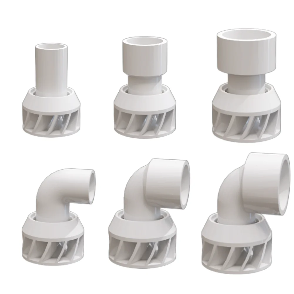Rotary spout made of plastic for aquarium For water outlets anticlogging design fits pipe diameters 20mm 25mm 32mm