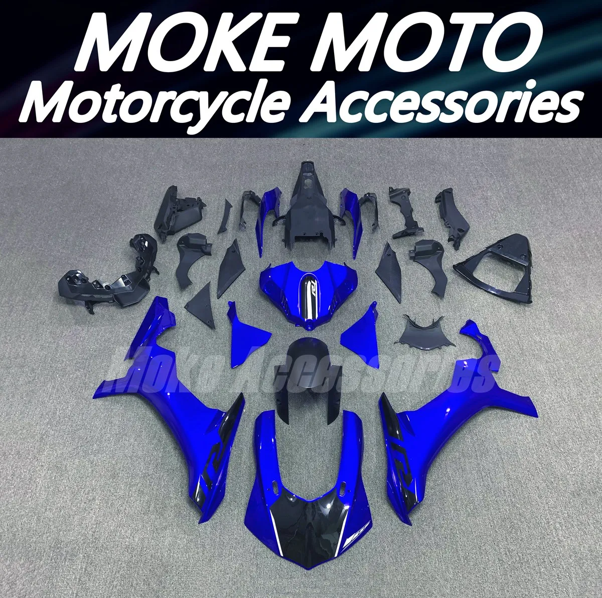 

Moke moto Motorcycle Fairings Kit Fit For Yzf R1M R1 2015 2016 2017 2018 2019 Bodywork Set ABS Injection New blue/black