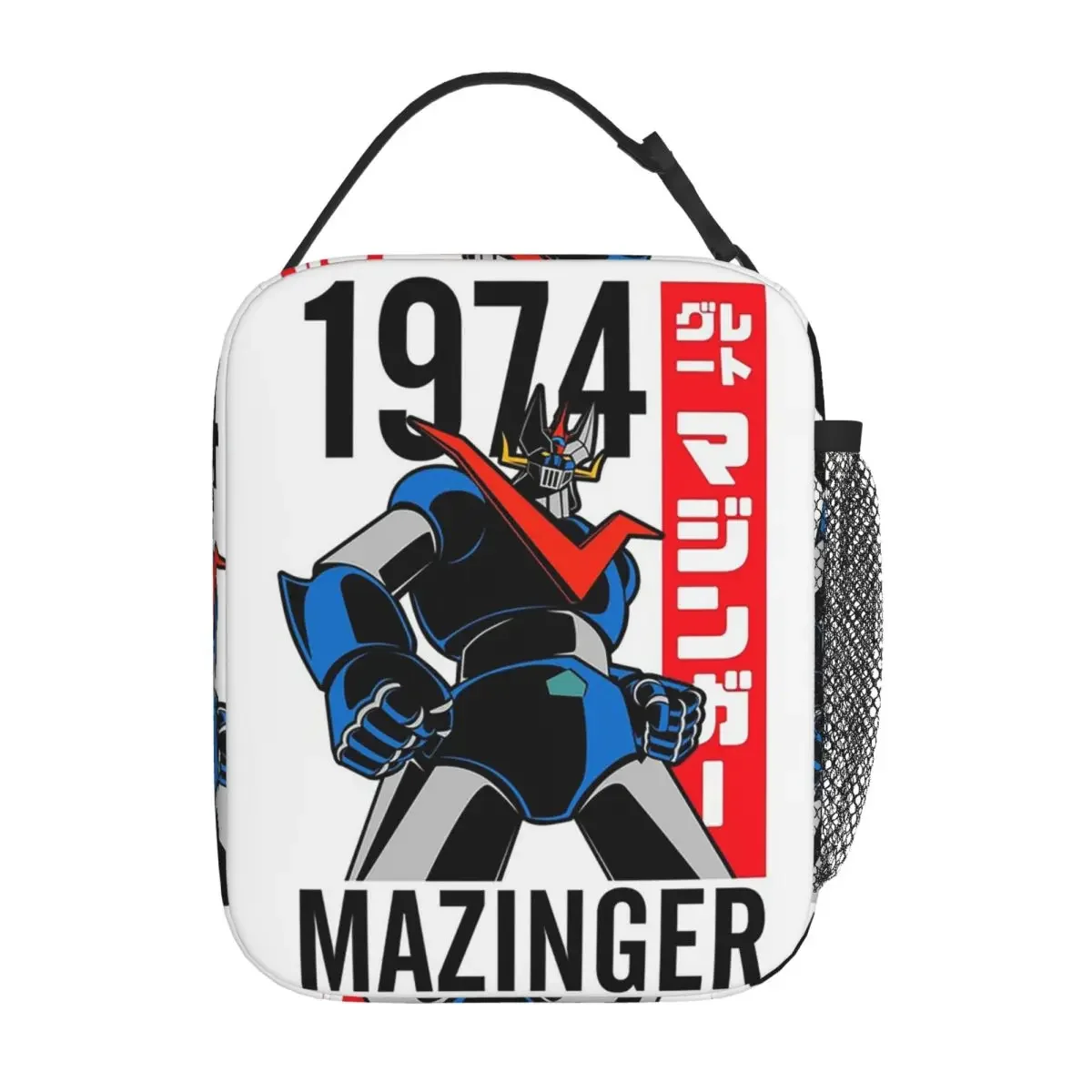 Mazinger Z Mad Robot Grendizer Anime Manga Insulated Lunch Bag for Women Children Portable Food Boxes Thermal Lunch Box Tote
