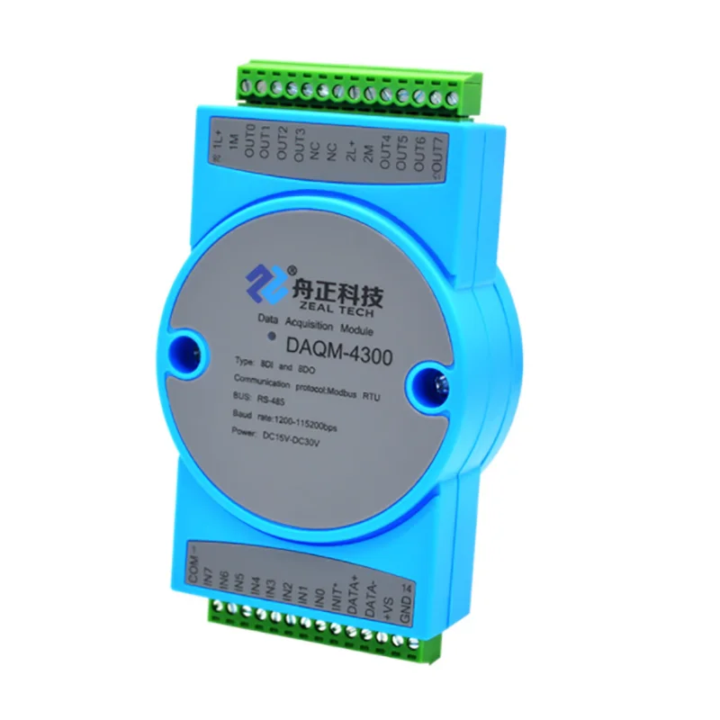 

DAQM-4300 digital io acquisition module to RS485modbus16 switch input and output isolation