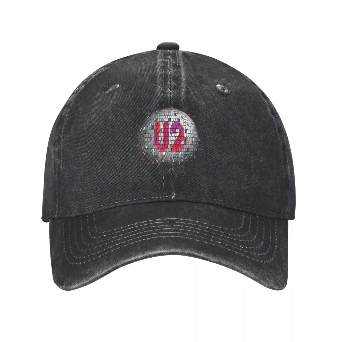 U2 Disco Ball Pink Baseball Cap Luxury Man Hat Rave party Hat Designer Man Women's