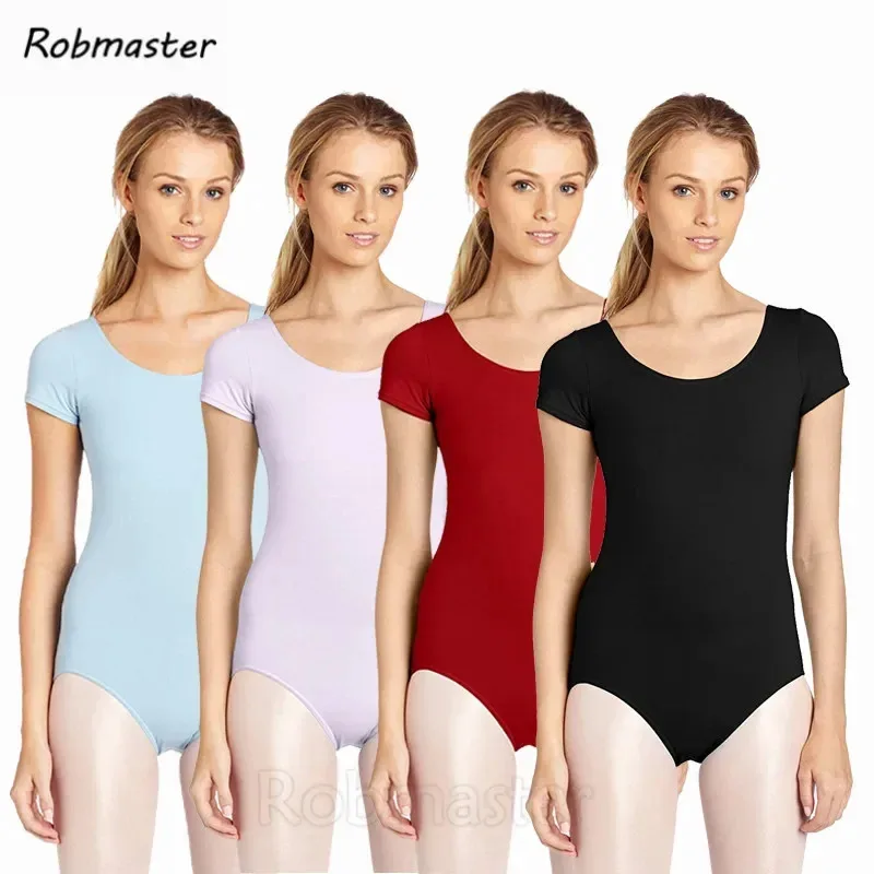 

Women Black Red Green White Short Sleeves Ballet Dancewear Dance Leotards Bodysuit Gymnastics Leotard Unitard if;3