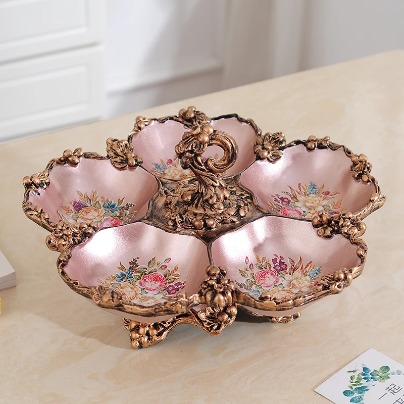 

luxury creativity, household grid with lid, sugar dried fruit plate, living room coffee table, dining room decoration ornament