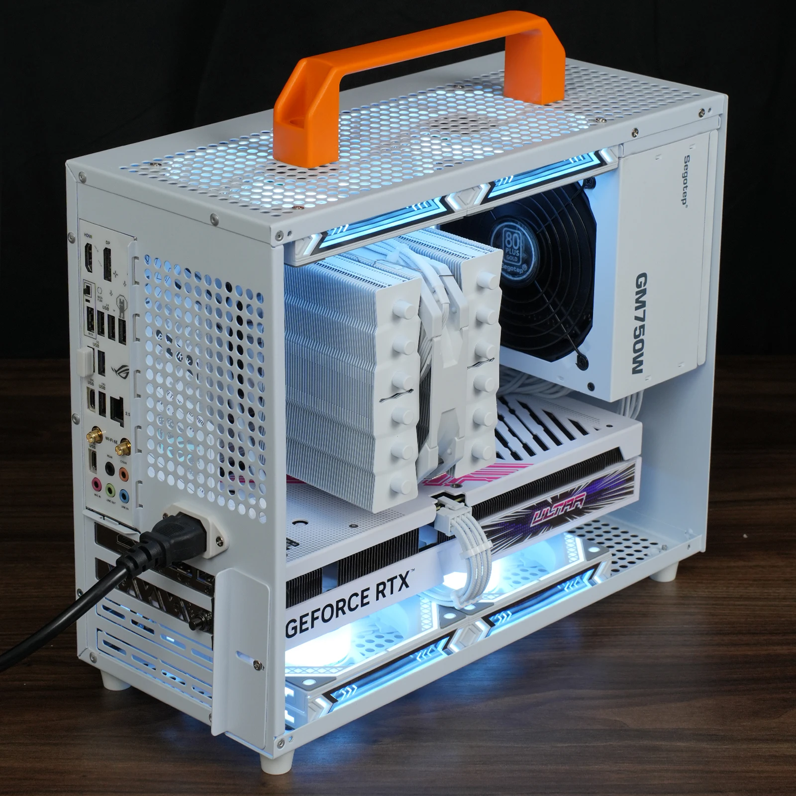 

Length ATX Desktop Case Support MATX ITX Motherboard Max 12x10.5inch Horizontal Computer Case DIY Acrylic Transparent PC Cases