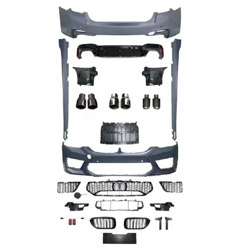 

BR Modification Club G30 F90 Parts Body Kit For 5 Series 2018-2020 G30 Upgrade To F90 M5 Front Rear Bumper With Grille Bodyki