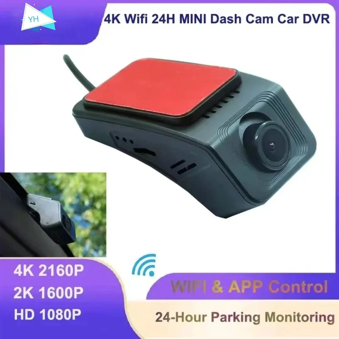 4K 2160P WiFi Car DVR Dash Cam Camera 2K 1600P 24H Parking Monitor APP Control Car Driving Video Recorder for all cars