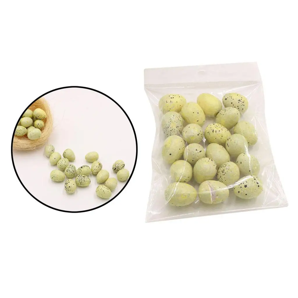 20-set Artificial Speckled Bird Eggs DIY Micro Landscape Wedding Decoration Ornament Craft