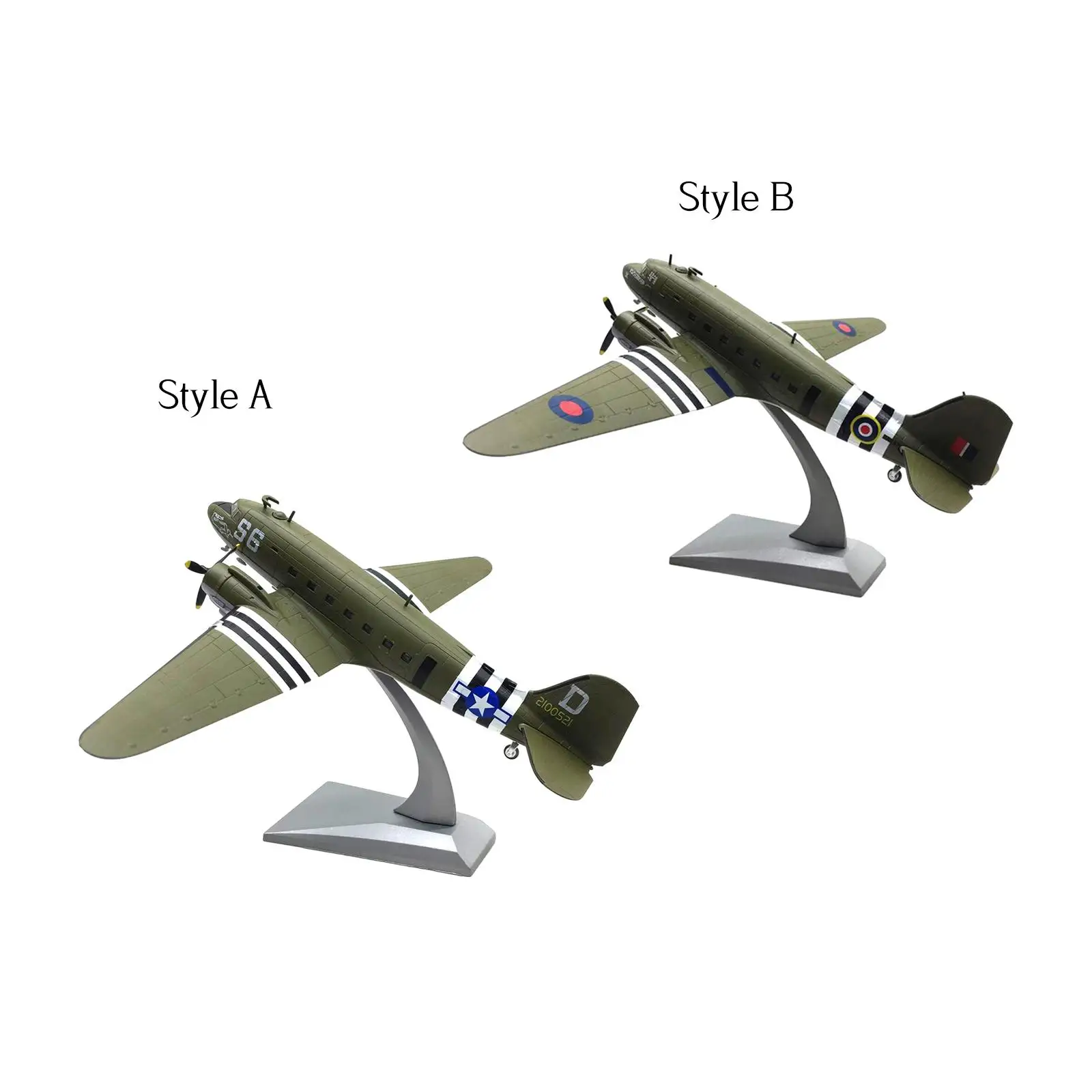 Alloy 1/100 Fighter Airplane Diecast Model with Base Kids Adults Toy Retro Fighter Model Miniature Toys for Bar Living Room