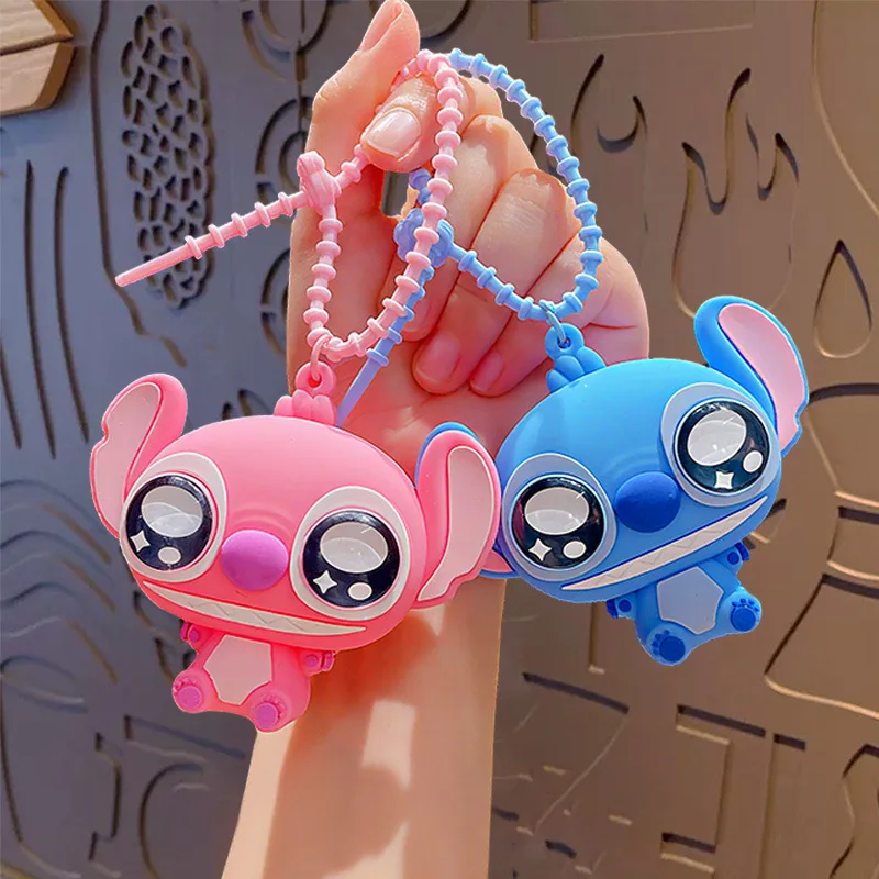 

Брелок Disney Stitch, креативный сжимаемый брелок с героями мультфильмов, сумка для снятия стресса/брелок для автомобиля, подарок на День святого Валентина/Рождество
