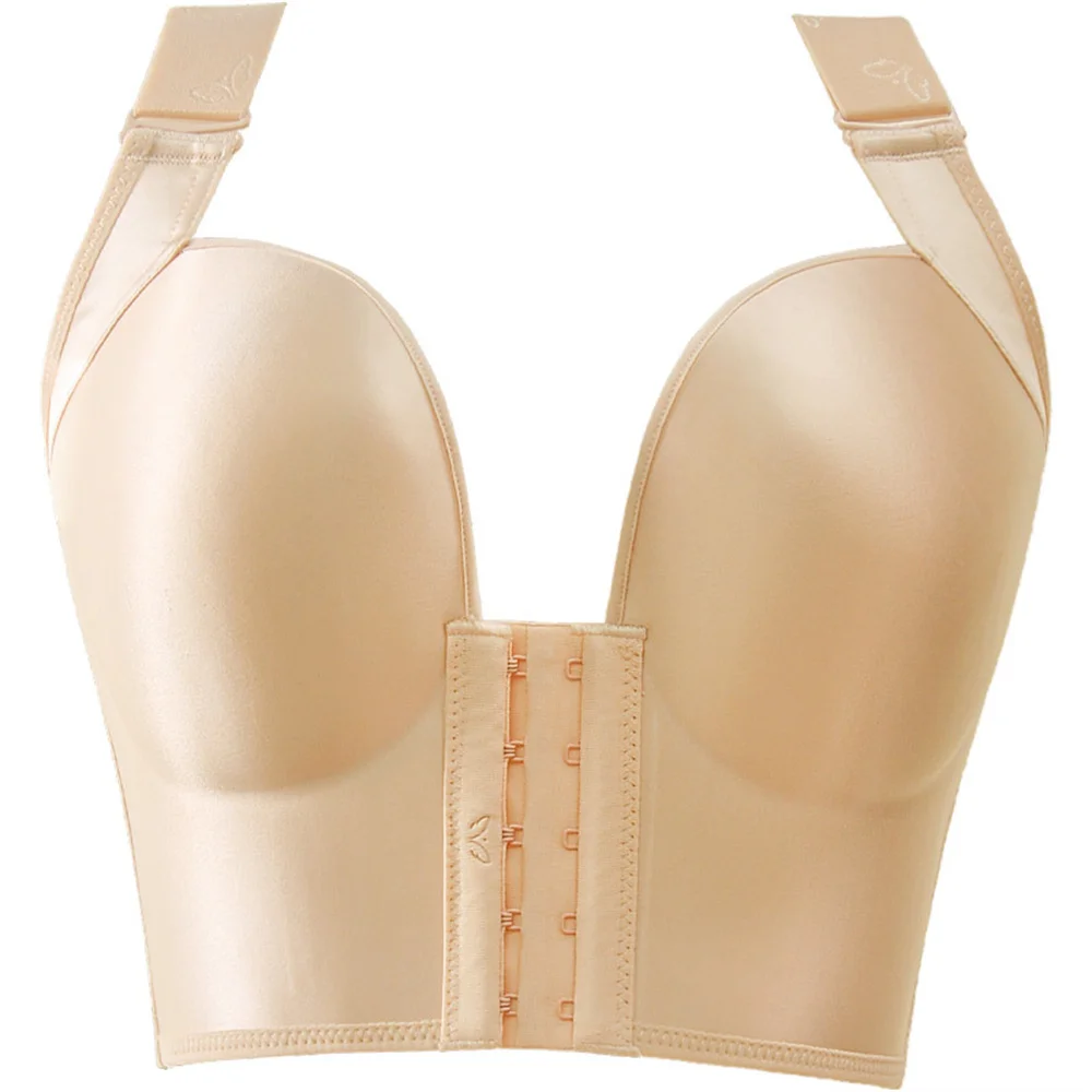 Frauen tiefe Tasse plus Größe BH Push-up-BHs für Frauen plus Größe verstecken integriert volle Rücken deckung Dessous Rücken Fett Shaper BH