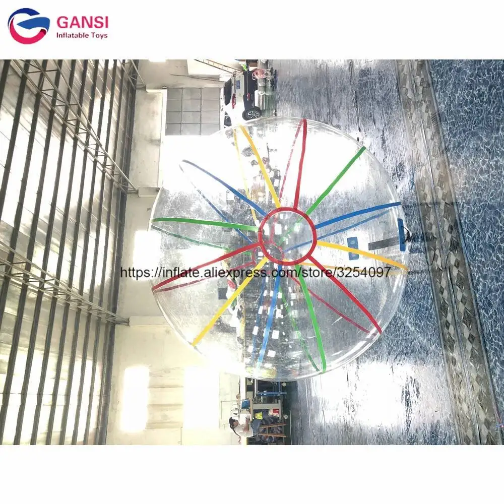 

2M Diameter Fun Entertainment InfInflatable Water Roller Ball,Stripe Shape InfInflatable Water Walking Ball With Zipper