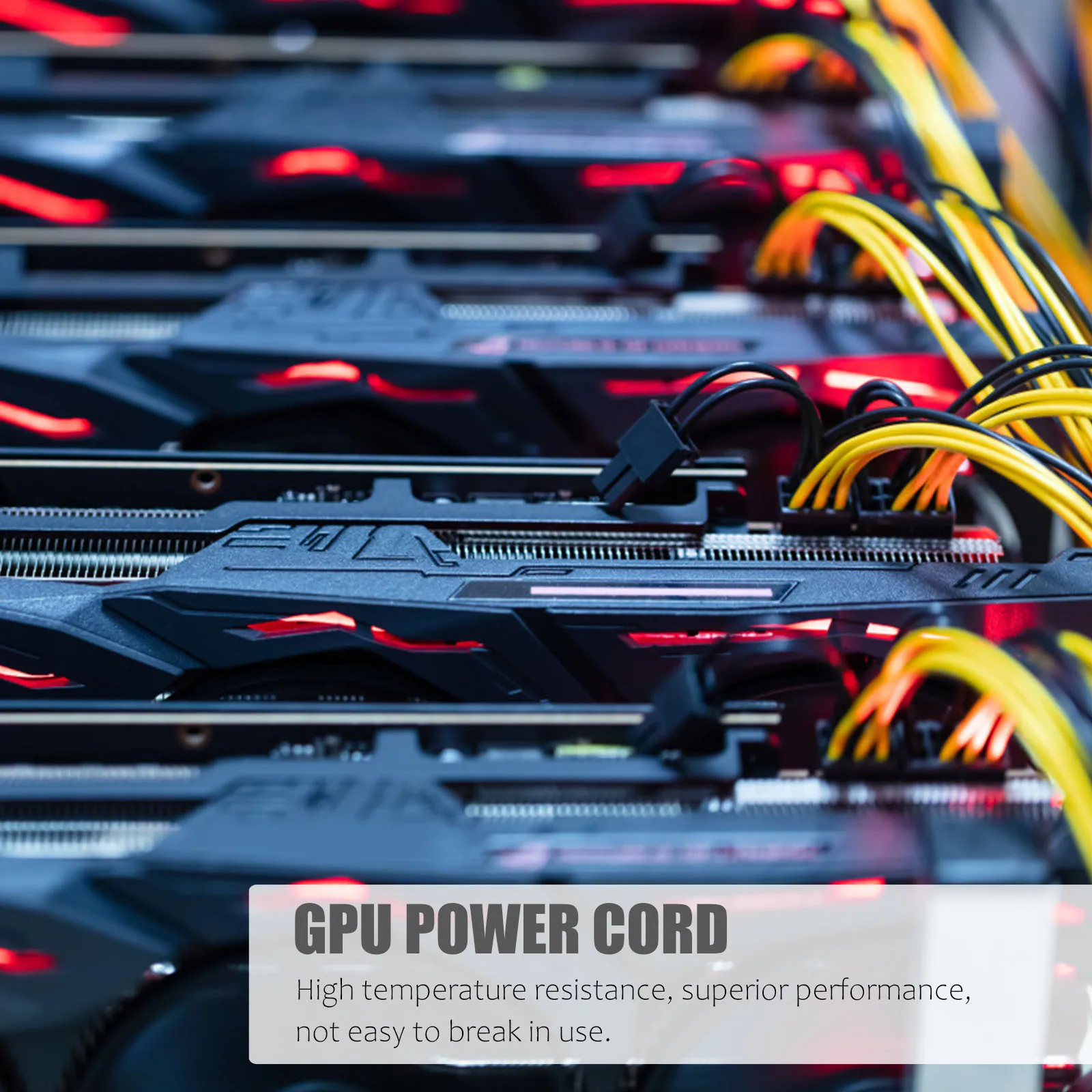 

10 PCS Graphics Card Power Cable Gpu Supply Splitter Extension Cord Oxygen-free Copper