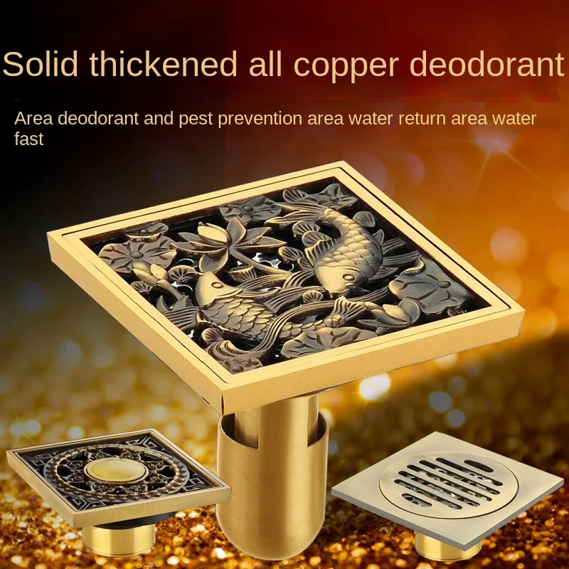 Wyj European-Style Deep Water Floor Drain Core Bathroom Shower Toilet Bathroom Antique Washing Machine Floor Drain