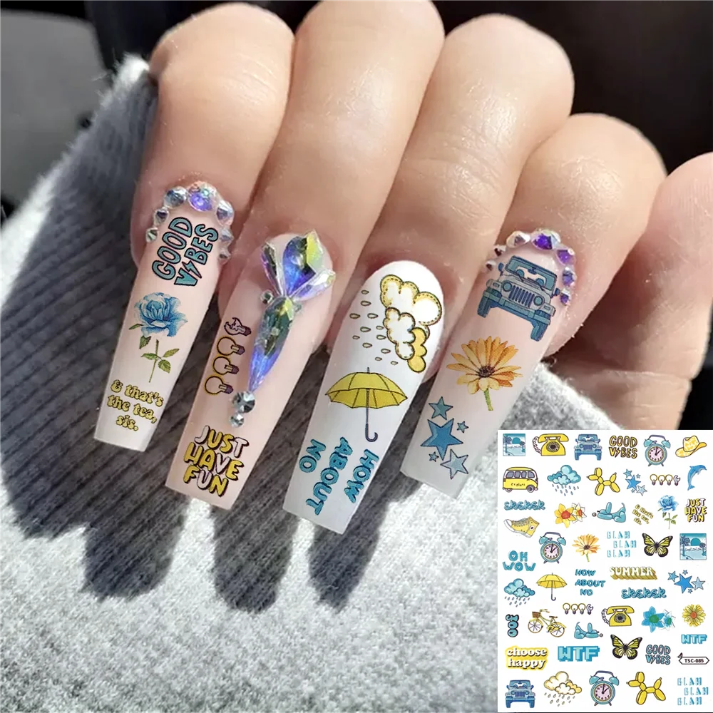 TSC-023 Star Moon Animal DIY 3D Back glue Nail decal Nail sticker Nail decoration Nail art Nail ornament