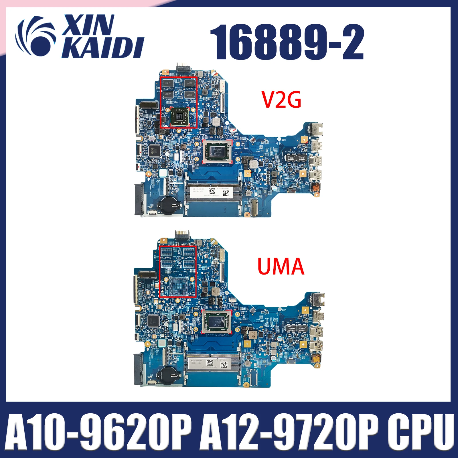 H16889-2 Mainboard For HP 17-AK 17Z-AK  Laptop Motherboard With A10-9620P A12-9720P CPU