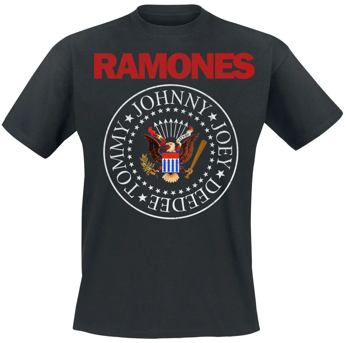 Ramones Vintage Presidential Seal T-Shirt, schwarze Baumwolle, Unisex Retro Punk Kurzarm-T-Shirt – Detail 6