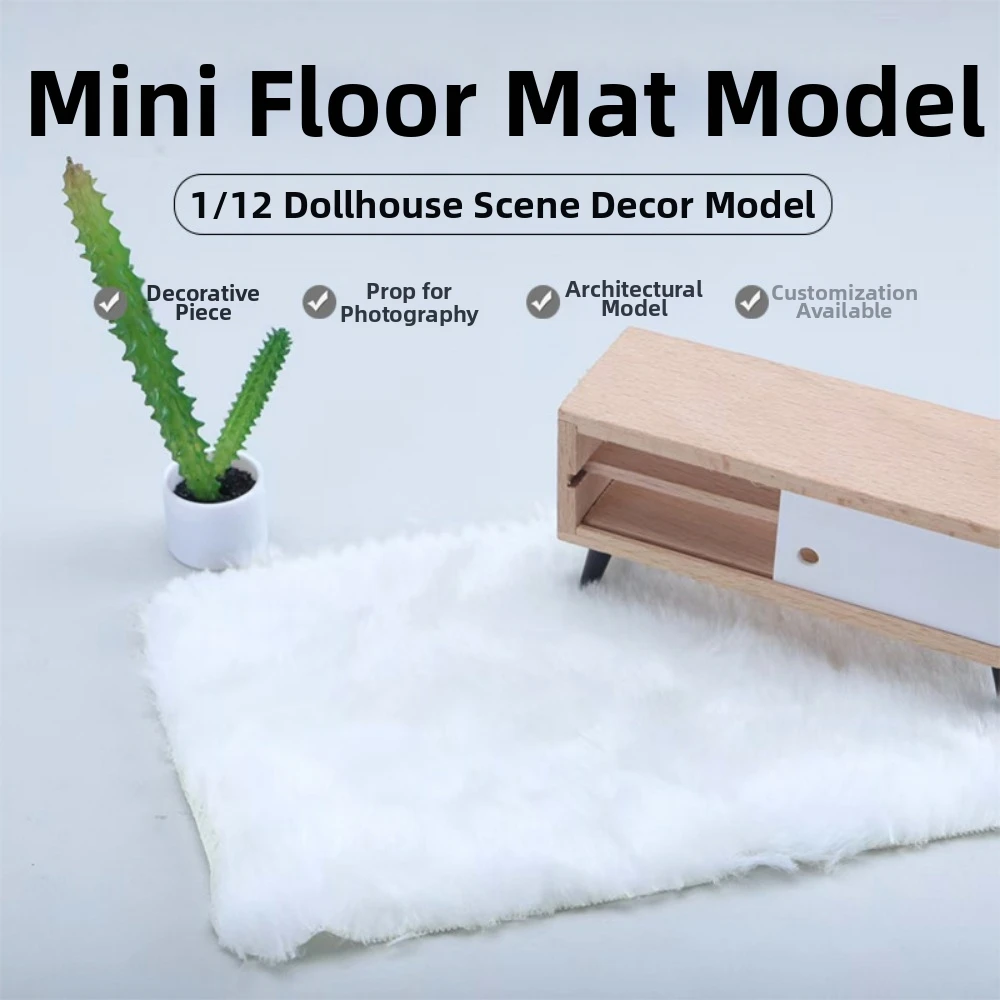 

Новый коврик для пола 1:12, миниатюрный, 5 стилей, имитация коврового покрытия, декор для кукольного домика, миниатюрное украшение для кукольного домика