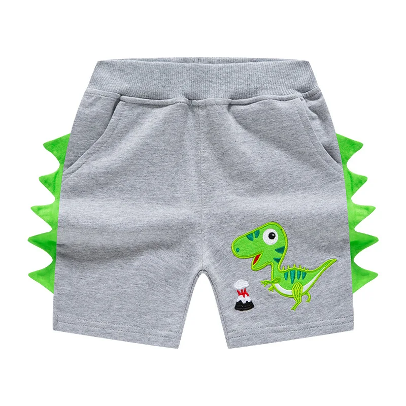 2023 Summer 2-8 Years Children Boys Shorts Cartoon Dinosaur Embroidery Baby Boys Sports Shorts Kids Toddler Little Boy Clothes