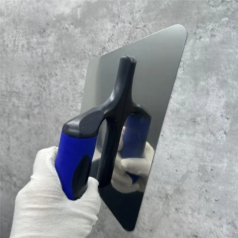 Exquisite-Drywall Tools For Finishing, Stainless Steel Venetian Plaster Trowel Set- 2 Pieces, Trapezoid Thinset, Concrete Tool