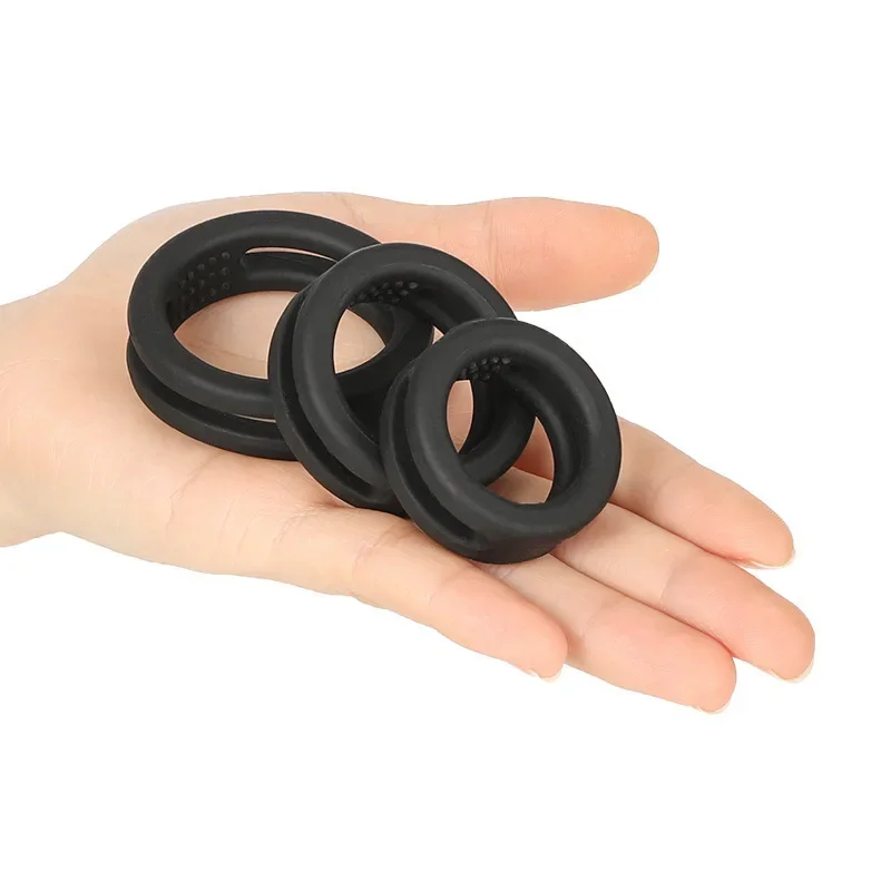 Anello del pene elastico in Silicone riutilizzabile ritardo eiaculazione anello del cazzo uomo sesso erezione tempo duraturo ingrandimento del pene giocattoli adulti del sesso