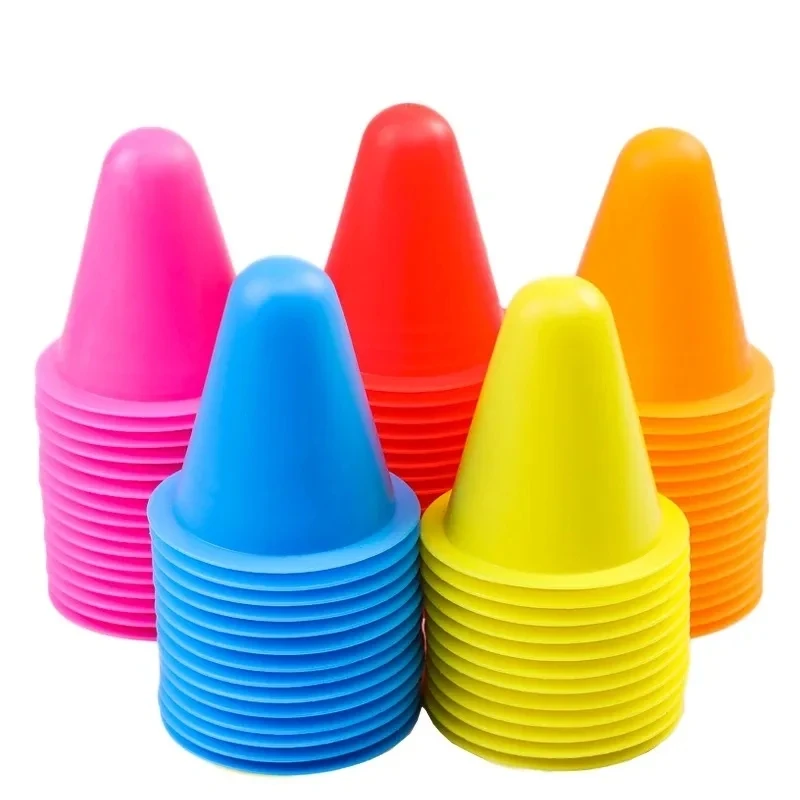 10 pz/lotto Pattinaggio Marker Cono Rullo Calcio Calcio Marker Tazza Velocità Agilità Ostacolo Attrezzature Per L'allenamento Slalom Roller Skate Pile