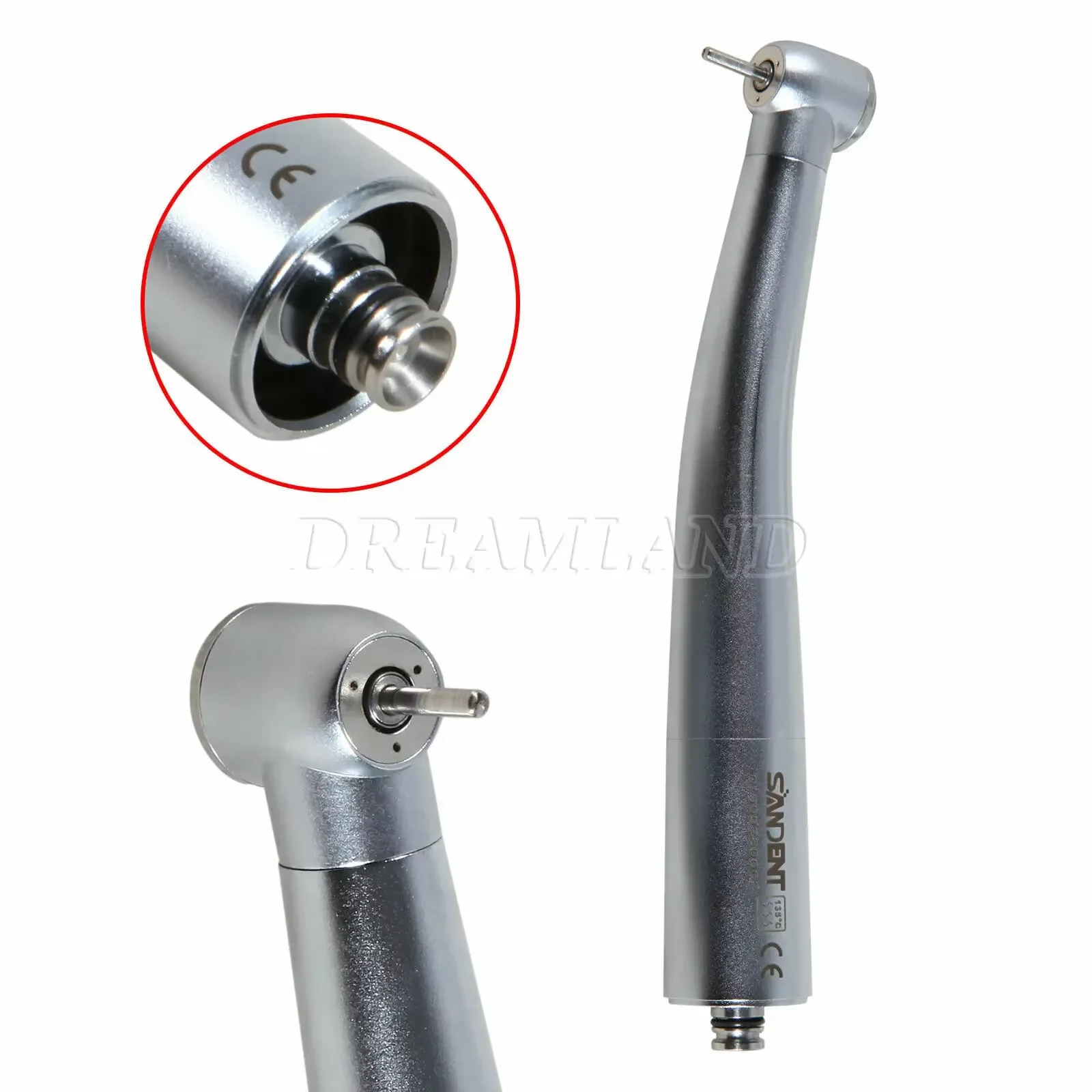 NSK Style Dental High speed Handpiece Three Water Spary Push Button Turbine Fit 4 Hole Quick Coupler