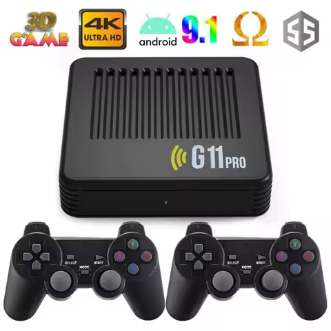 4K HD TV Game Stick Video G11Pro Game Box 128G 256G 40000+ games Game Player Wireless Gamepad 2.4G Wireless Dual Controllers