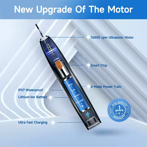 IPX7 Waterproof Sonic Rechargeable Electric Toothbrush
