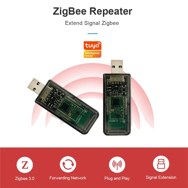Amplificador de señal USB Zigbee, repetidor de señal extensor para asistente doméstico Tuya EWeLink ZigBee 2MQTT Tasmota