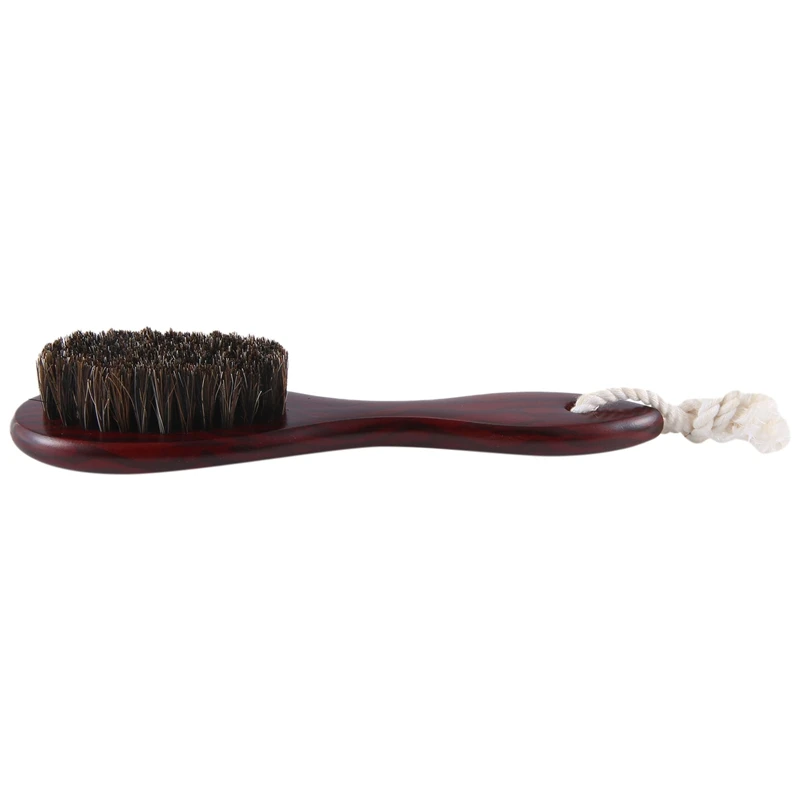 Horse Hair Wave Hair Beard Brush Hair Comb Wooden Handle Large Curved Comb Men Natural Hair Combs Hair Styling Tools