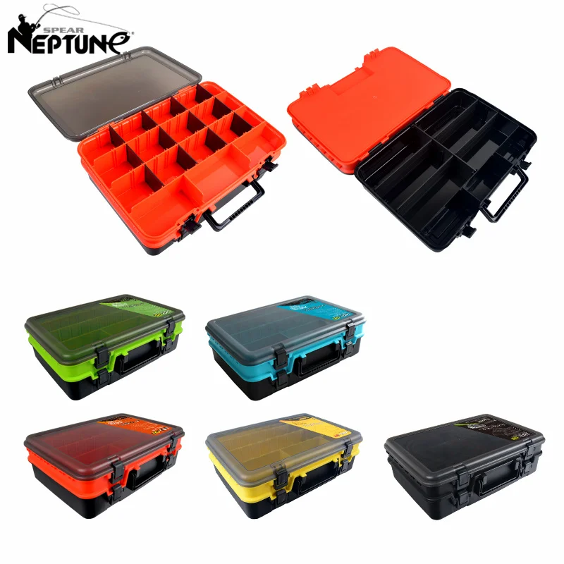 High-capacity Thickening Double Layer Fishing Tackle Box Lure Plastic Storage Organizer Hook Tool Case Sea Accessories Boxes