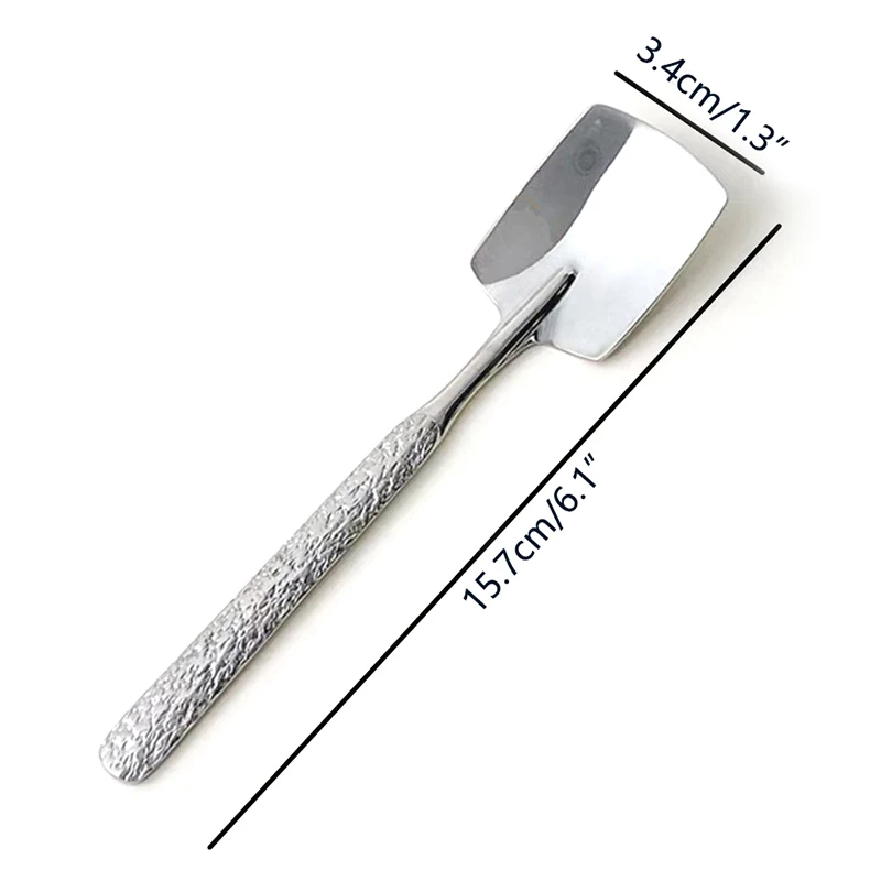 【WO-OW】ملعقة مستديرة من الفولاذ المقاوم للصدأ صافي عشاء ذهبي أحمر مقبض طويل اثارة ملاعق الحلوى لأدوات إكسسوارات المطبخ #2