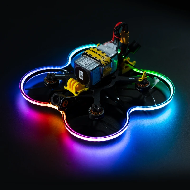 ไฟดาวตกพร้อมแผงควบคุมการบินไร้สาย Bee35จูน traverser FPV RGB LED