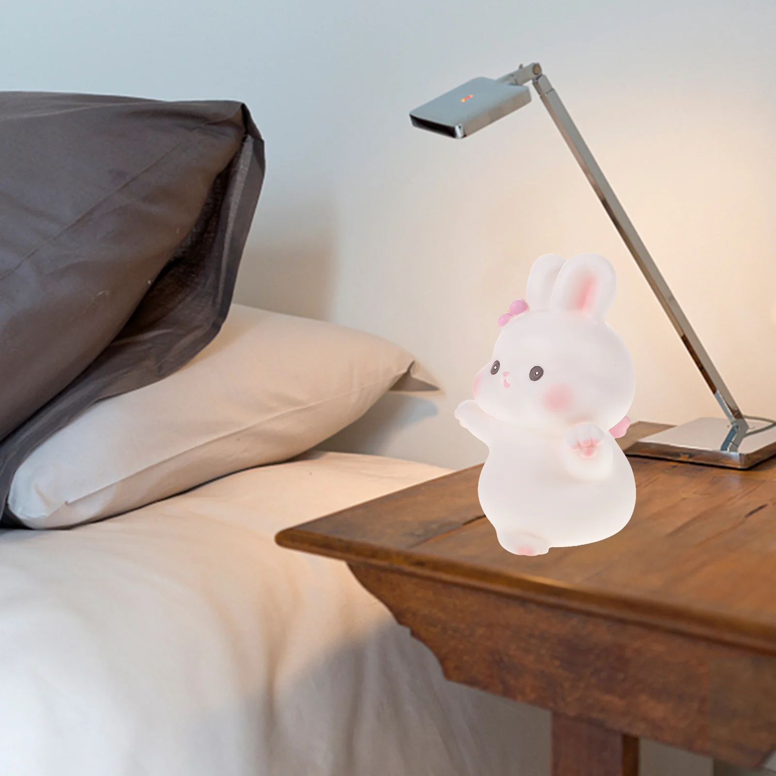 بنك توفير على شكل أرنب، حاوية عملات معدنية مزخرفة متينة، تصميم جميل، ديكور مكتب منزلي، ملحقات توفير أموال البنك #6