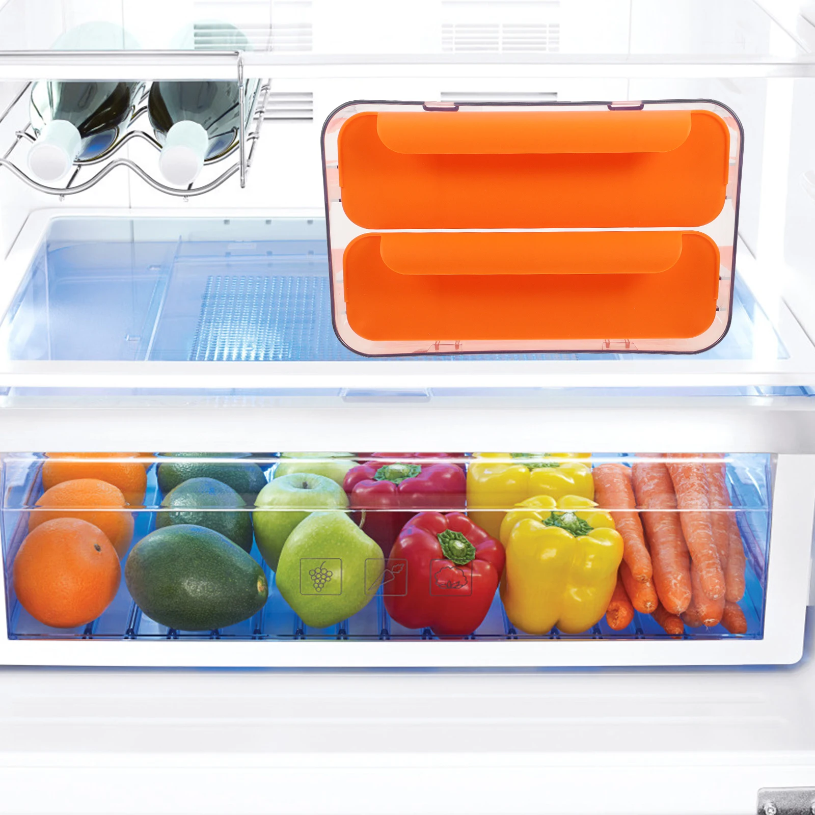 

1pcs Drawer Case Refrigerator Storage Container Plastic Egg Holder Organizer Tray Compact Space-Saving Egg Box Fragile Collision